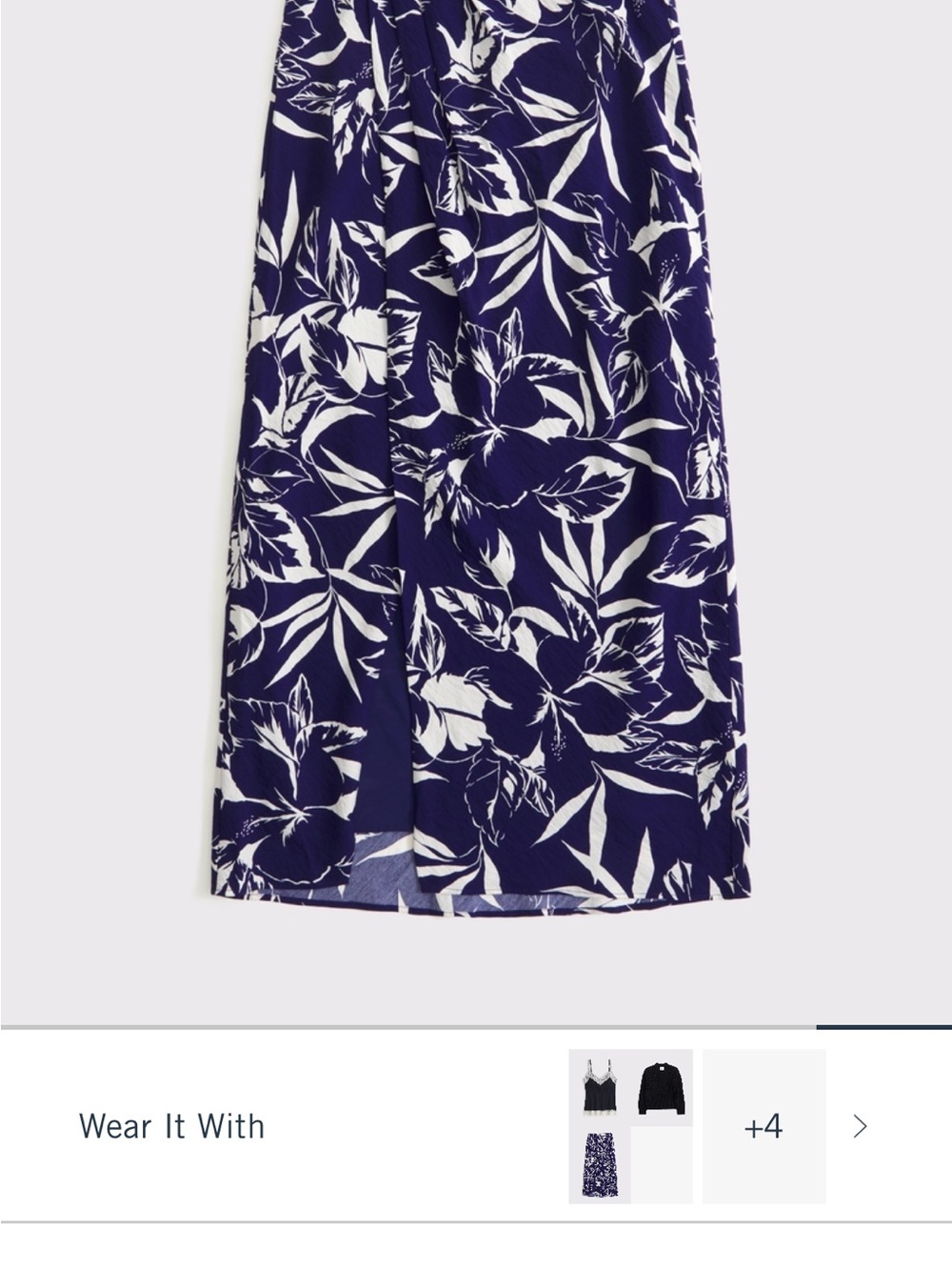 Abercrombie & Fitch Navy Floral Skirt - Picture 3 of 16